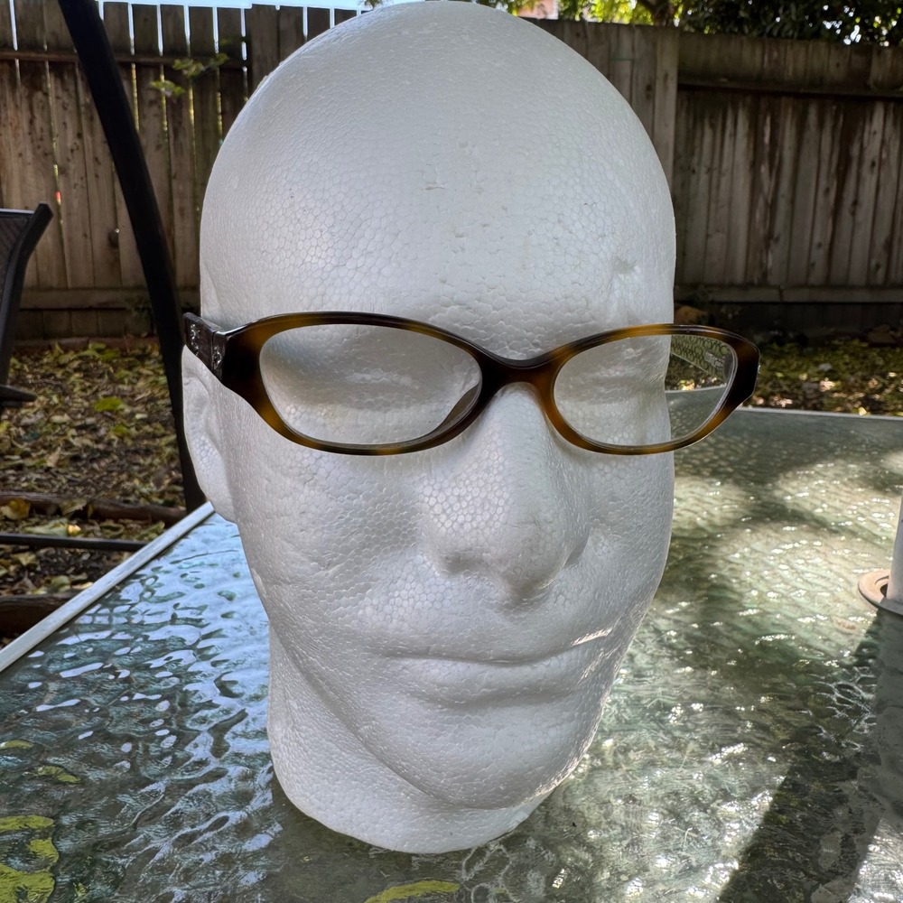 Coach Delaney HC 6015 Tortoise Shell Oval Eyeglasses Frames Green Signature Logo